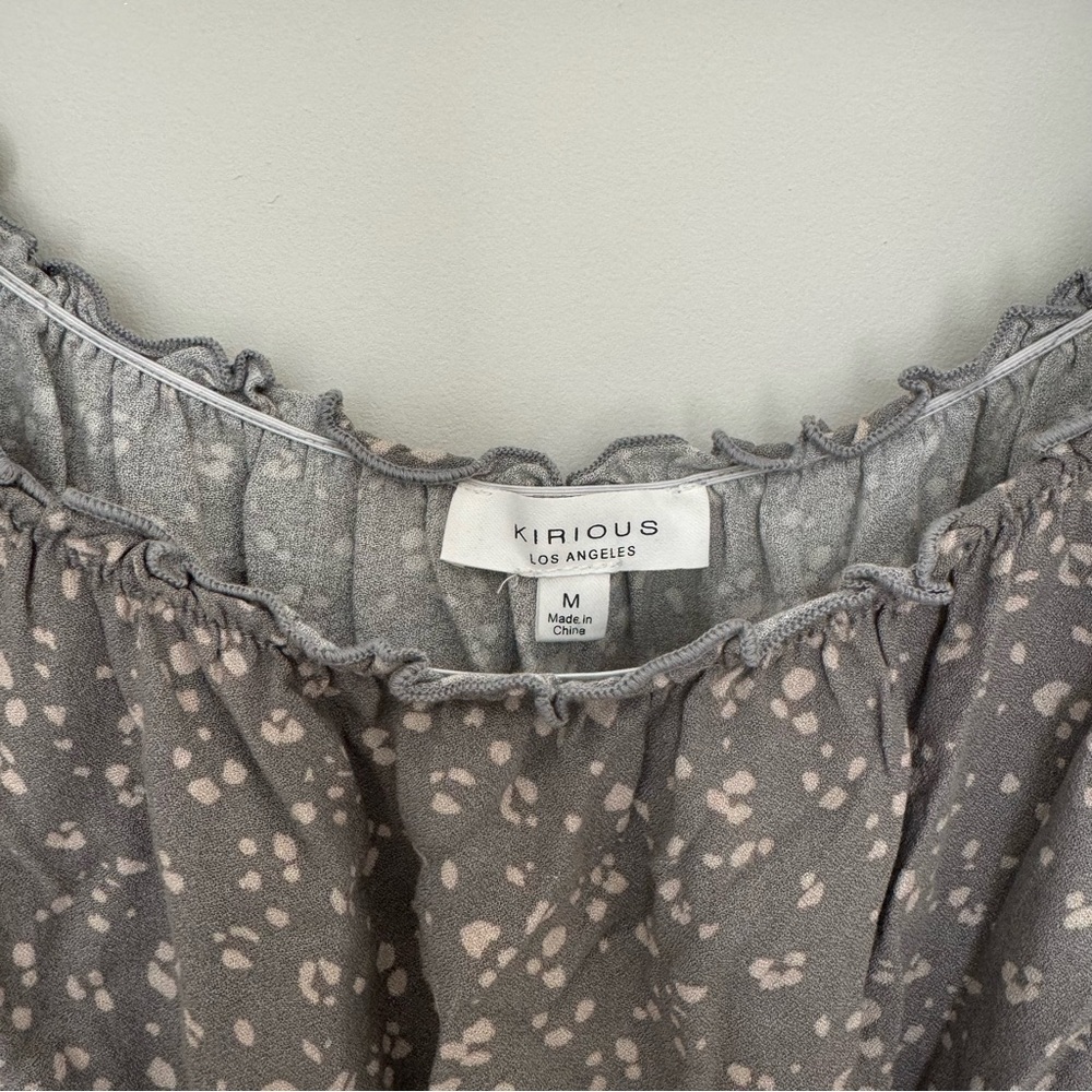 Kirious Gray Ruffle Top - Picture 2 of 4